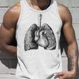 人間の心臓の肺 ビンテージ医療解剖学 解剖学的肺 タンクトップ 彼への贈り物