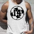 数字 14 Fourn サッカーボール Futbol タンクトップ 彼への贈り物
