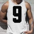 番号9 ナインスポーツジャージ 誕生日年齢 ラッキーナンバーブラック タンクトップ 彼への贈り物
