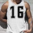 背番号 16 チーム短大スポーツ背番号付きユニフォーム タンクトップ 彼への贈り物