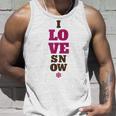雪の冬が大好き タンクトップ 彼への贈り物