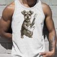 面白いtシャツ シュナウザー 犬 ギター イヌ メンズ 犬好き グッズ かわいい おもしろ 面白い 服 ネタ タンクトップ 彼への贈り物