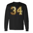 34 ナンバー34 チーム スポーツ グラフィック 代表チームのマッチング 長袖tシャツ 長袖Tシャツ ギフトのアイデア