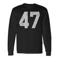 47 ジャージユニフォーム バーシティ スポーツ番号 47歳の誕生日 長袖Tシャツ ギフトのアイデア