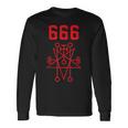 666 悪魔 悪魔のペンタグラム 獣のマーク 長袖Tシャツ ギフトのアイデア