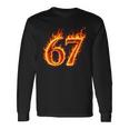 67 Fireixeven Meme Flames スラング 数字 面白い キッズ ティーン 長袖tシャツ 長袖Tシャツ ギフトのアイデア