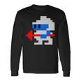 8ビット80年代レトロクラシックビデオゲームキャラクターダグヒーロー 長袖Tシャツ ギフトのアイデア