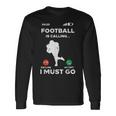 American Football Calling I Must Go ファニーコーチ メンズ レディース 長袖Tシャツ ギフトのアイデア