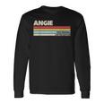 Angie パーソナライズ 名前 レトロ ヴィンテージ 70年代 80年代 90年代 誕生日 長袖Tシャツ ギフトのアイデア