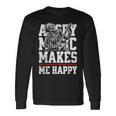Angry Music Make Me Happy Heavy Metal Metalheads 長袖Tシャツ ギフトのアイデア