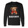 Bad Boy Teddy Bear Graphic tyle Fun 長袖Tシャツ ギフトのアイデア