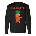 Carrate 空手キャロット かわいい＆面白いトレーニングダジャレ先生 長袖Tシャツ ギフトのアイデア