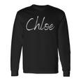 Chloe ファーストネームデザイン 長袖Tシャツ ギフトのアイデア