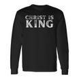 Christ Is King 忠実なキリスト教信者・崇拝者 長袖Tシャツ ギフトのアイデア
