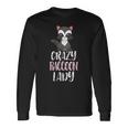 Crazy Raccoon Lady Raccoon Lovers 長袖Tシャツ ギフトのアイデア