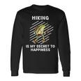 Cute Frog Hiking Is Myecret To Happiness カエル 長袖Tシャツ ギフトのアイデア