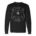 Distressed Defend The Police バッジ 1103 長袖Tシャツ ギフトのアイデア