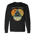 Don't Panic Life Universe Everything 42F 宇宙愛好家 長袖Tシャツ ギフトのアイデア