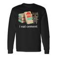 I Eat Cement 猫シャツ キッズ 面白い ダンク 猫 ミーム 長袖Tシャツ ギフトのアイデア