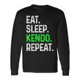 Eatleep Kendo Repeat 面白い格闘技コンバット 長袖Tシャツ ギフトのアイデア