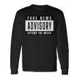 Fake News Advisory Defund The Media 長袖Tシャツ ギフトのアイデア
