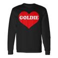 I Heart Goldie I Love Goldie カスタマイズ可 長袖Tシャツ ギフトのアイデア
