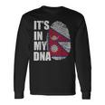 It's In My Dna ネパール ネパール国旗 指紋 長袖Tシャツ ギフトのアイデア