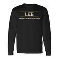 Lee The Man The Myth The Legend 長袖Tシャツ ギフトのアイデア