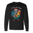 Let The Chaos Begin Raccoon Riding Rooster Christmas Long Sleeve T-Shirt Gifts ideas