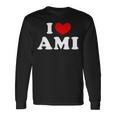 I Love Ami 私は愛する Ami 長袖Tシャツ ギフトのアイデア