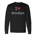 I Love Brooklyn With Heart ミニマリスト シンプル グラフィック 長袖Tシャツ ギフトのアイデア