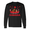 I Love Canada Cool Canada Bear & Chipmunk Cartoon Graphic 長袖Tシャツ ギフトのアイデア
