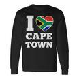 I Love Cape Town South Africa Heart Flag Long Sleeve T-Shirt Gifts ideas I Love Cape Town South Africa Heart Flag Long Sleeve T-Shirt Gifts ideas
