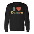 I Love Damon I Heart Damon レッド ハート バレンタイン 長袖Tシャツ ギフトのアイデア