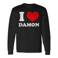 I Love Damon I Heart Damon 面白い名前 Damon 長袖Tシャツ ギフトのアイデア