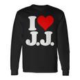 I Love Heart JJ Jj J J イニシャル 長袖Tシャツ ギフトのアイデア