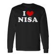 I Love Nisa 私は愛する Nisa 長袖Tシャツ ギフトのアイデア