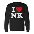 I Love Nk Initials I Heart NK First Last Name N K 長袖Tシャツ ギフトのアイデア