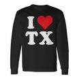 I Love Tx Initials I Heart TX First Last NameX 長袖Tシャツ ギフトのアイデア
