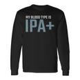 My Blood Type Is Ipa クラフトビール Ipa ペールエール 長袖Tシャツ ギフトのアイデア