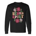 Neurospicy レトロフラワー 長袖Tシャツ ギフトのアイデア