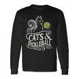 Pickleball Player 猫オーナーピックルボール キティ好きの服 長袖Tシャツ ギフトのアイデア