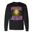 Praise Jesus Our Lord &Aviour For An Abundant New Life 長袖Tシャツ ギフトのアイデア