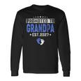 メンズ Promoted To Grandpa Est 2027 Dad 長袖Tシャツ ギフトのアイデア