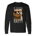 Be Quokka Happy クオッカ・ビー・クオッカ・ハッピー＆クオッカとスマイル 長袖Tシャツ ギフトのアイデア