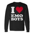 Red Heart I Love Emo Boys 長袖Tシャツ ギフトのアイデア
