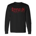 Redrum 怖い不気味な血まみれのハロウィンtシャツ2 長袖Tシャツ ギフトのアイデア