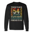 Together 54 Years Forever To Go 結婚54周年記念 長袖Tシャツ ギフトのアイデア