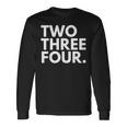 Two Three Four 市外局番 234 アクロン オハイオ州 米国 長袖Tシャツ ギフトのアイデア