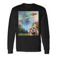 Ufo付き猫セルフィー 長袖Tシャツ ギフトのアイデア